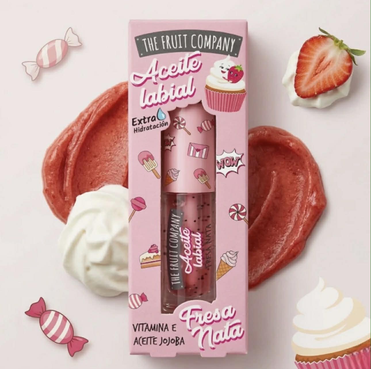 Huile à lèvres - Fraise Chantilly