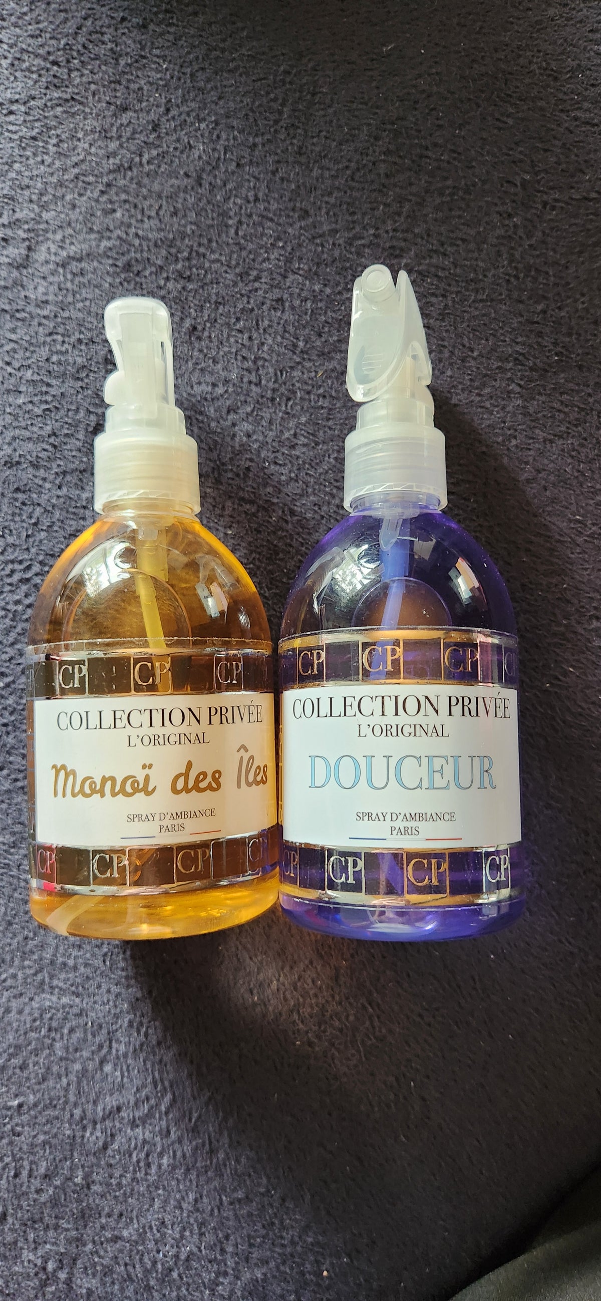 Sprays maison textile deux odeur différente