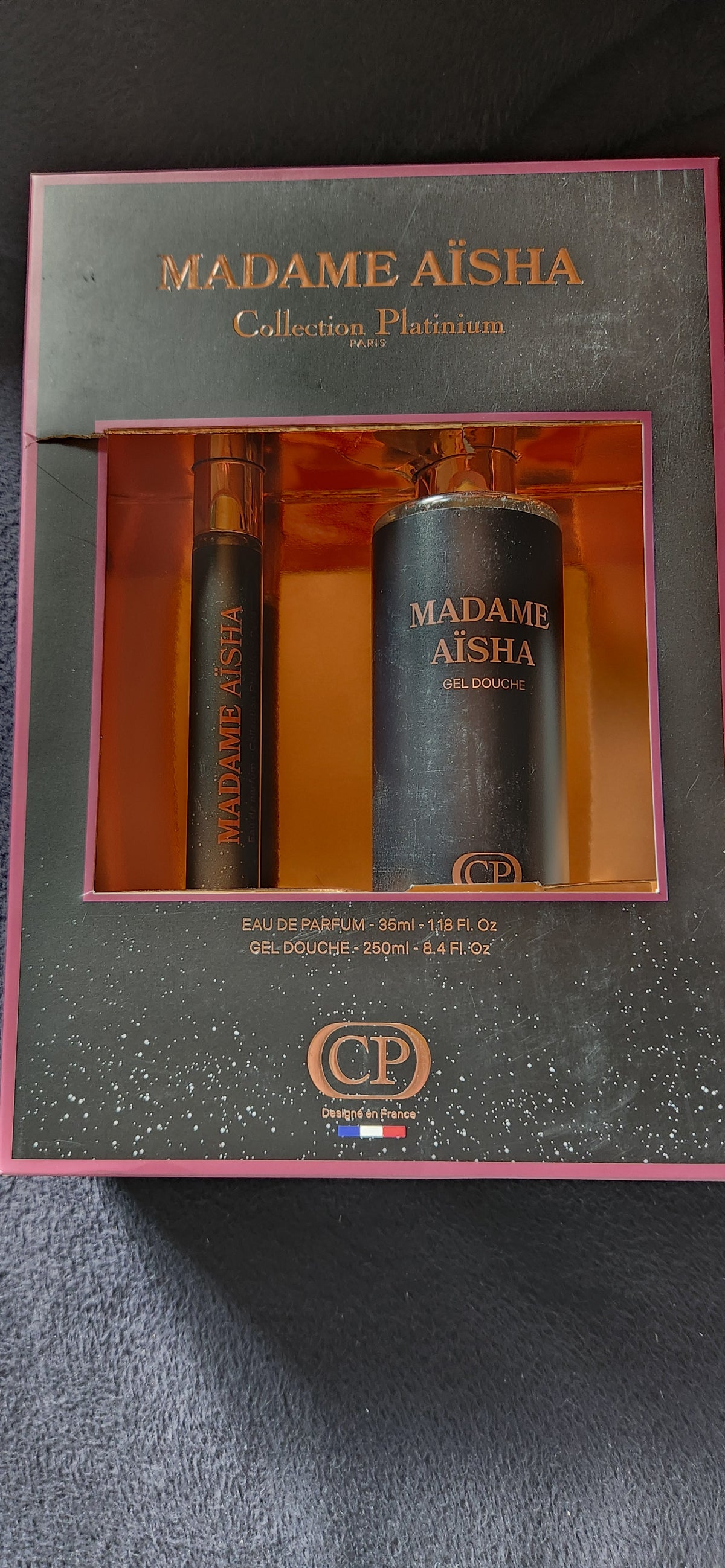 Coffret madame aicha gel douche et  eau de parfum 35 ml