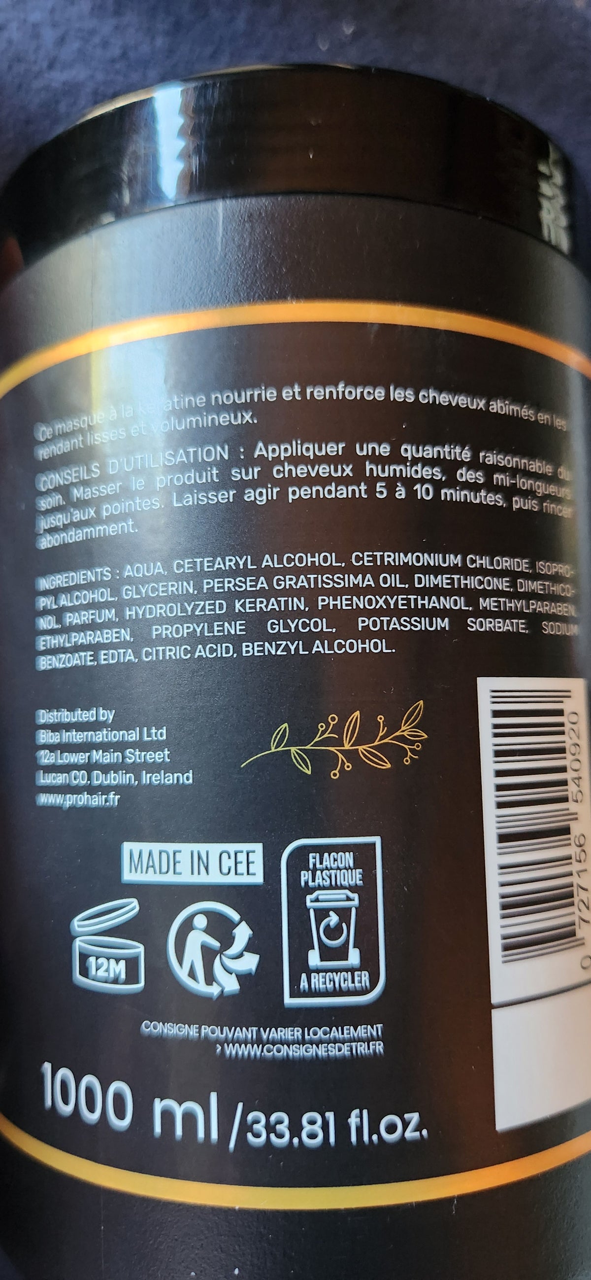 PROHAIR - Masque Capillaire 1L